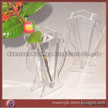 Epoxy bonded elegant flagon-shaped crystal acrylic vase/flower vase